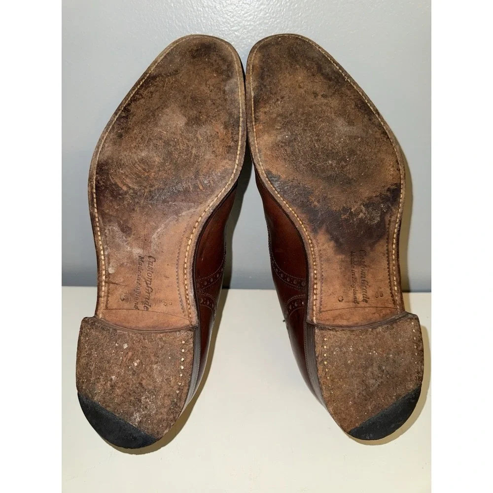 Church's Men's Brown Leather Dress Shoes Brogue Oxford US Sz 10.5 Narrow England
